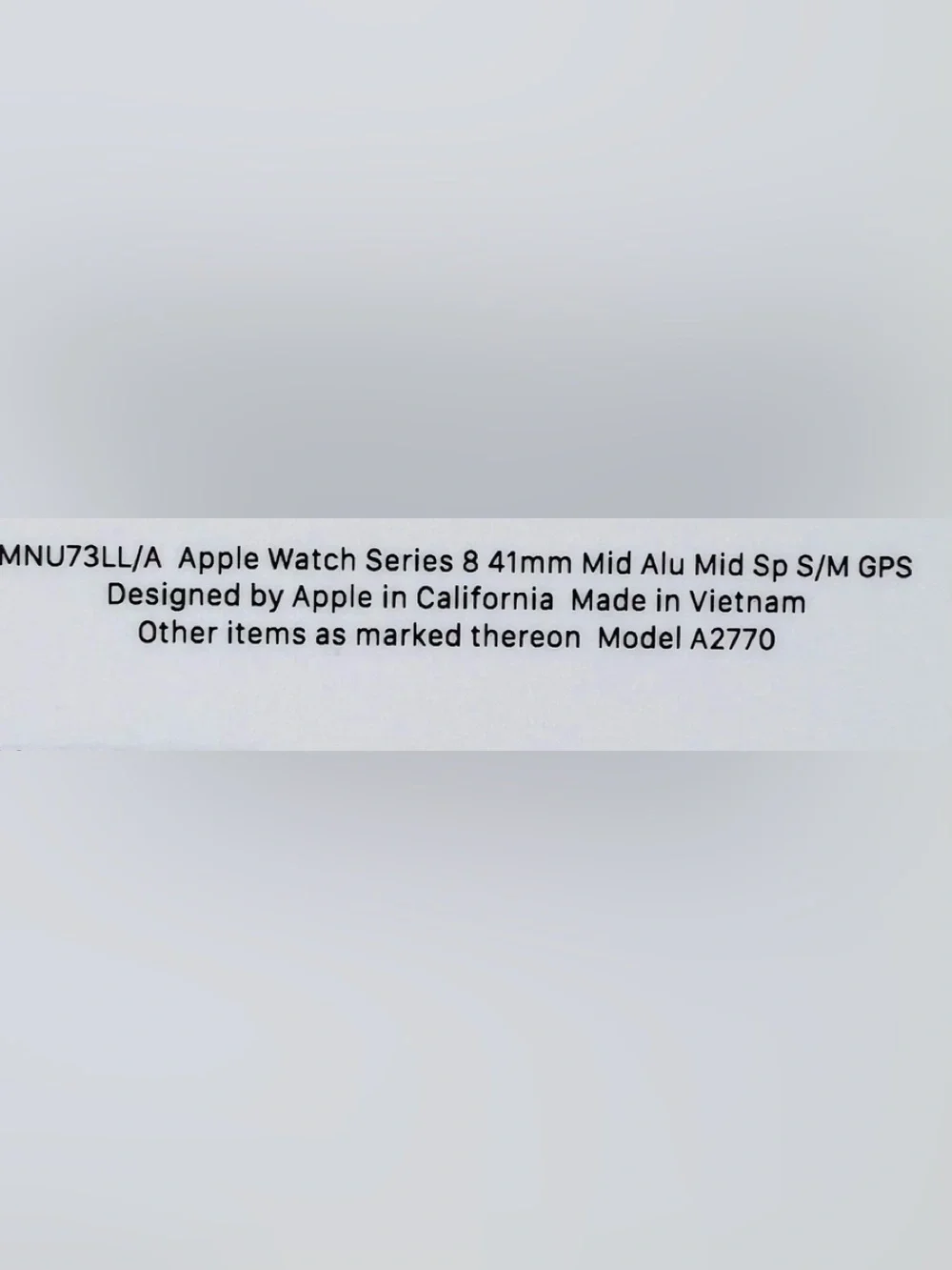 Apple Watch Series 8 Midnight Aluminum Case, Midnight Sport Band, S/M, GPS